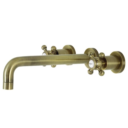 Kingston Brass Roman Tub Faucet, Antique Brass, Wall Mount KS8023BX
